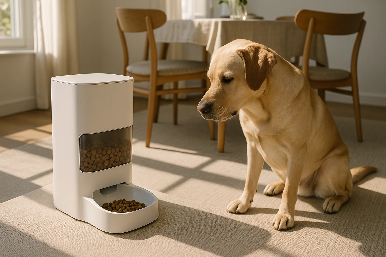 Distributeur de croquettes programmable pour animaux à alimentation restrictive — La technologie au service de la santé animale