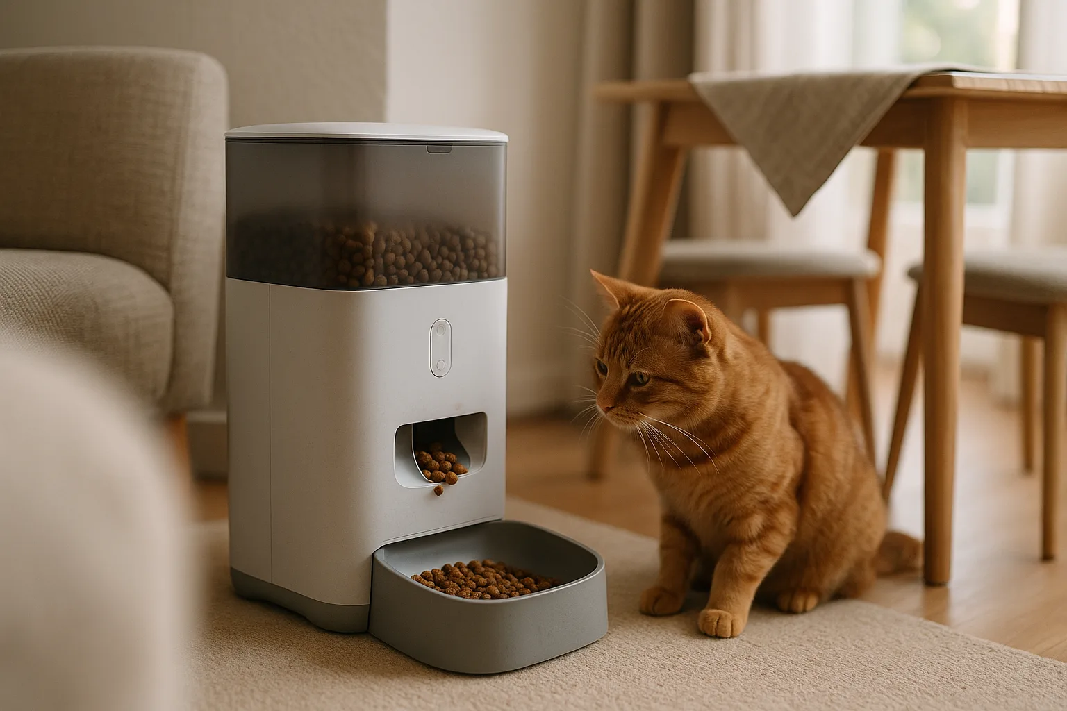 Quel distributeur de croquettes pour un chat vivant en campagne ? — Les Options Connectées : Un Atout pour le Suivi à Distance